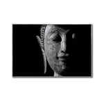 Cargar imagen en el visor de la galería, Cuadro Decorativo - Zen 019 - Cabeza de Buda en Blanco y Negro
