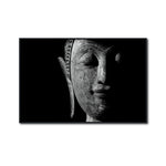 Cargar imagen en el visor de la galería, Cuadro Decorativo - Zen 019 - Cabeza de Buda en Blanco y Negro
