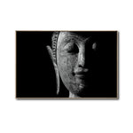 Cargar imagen en el visor de la galería, Cuadro Decorativo - Zen 019 - Cabeza de Buda en Blanco y Negro
