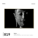 Cargar imagen en el visor de la galería, Cuadro Decorativo - Zen 019 - Cabeza de Buda en Blanco y Negro
