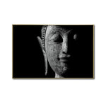Cargar imagen en el visor de la galería, Cuadro Decorativo - Zen 019 - Cabeza de Buda en Blanco y Negro
