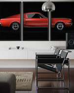 Cargar imagen en el visor de la galería, Set de Cuadros Decorativos Vehículos 011 -Auto Clásico Ford Mustang
