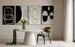 Cargar imagen en el visor de la galería, Set Cuadros Decorativos Abstracto Negro Arena 2 - 230 C - 4piezas Arte Moderno y Minimalista Estilo Boho Nordico Tonos Neutros
