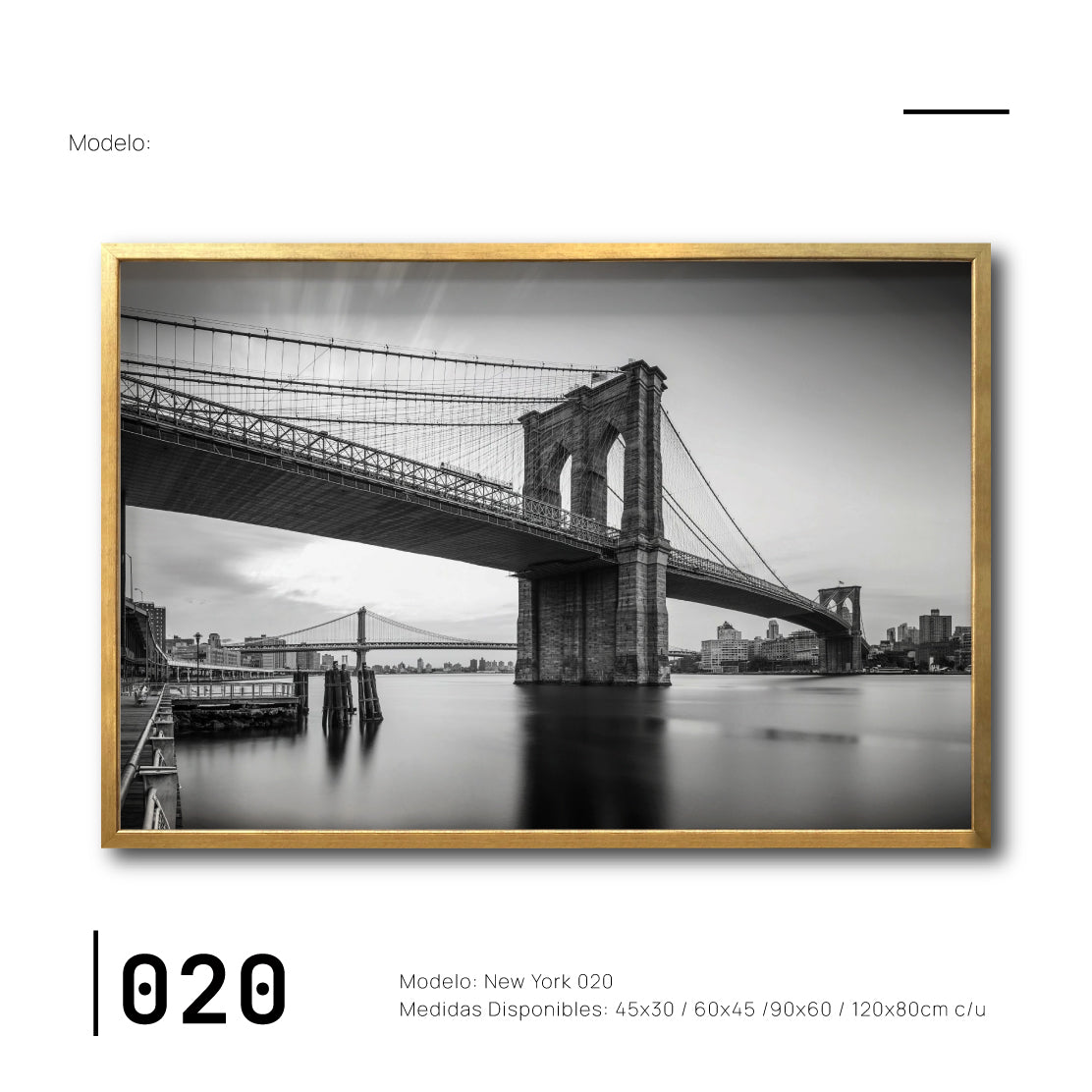 Cuadro Decorativo NY 020 - Puente de Brooklyn Nueva York