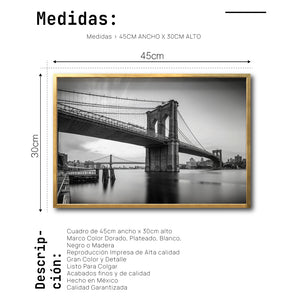 Cuadro Decorativo NY 020 - Puente de Brooklyn Nueva York