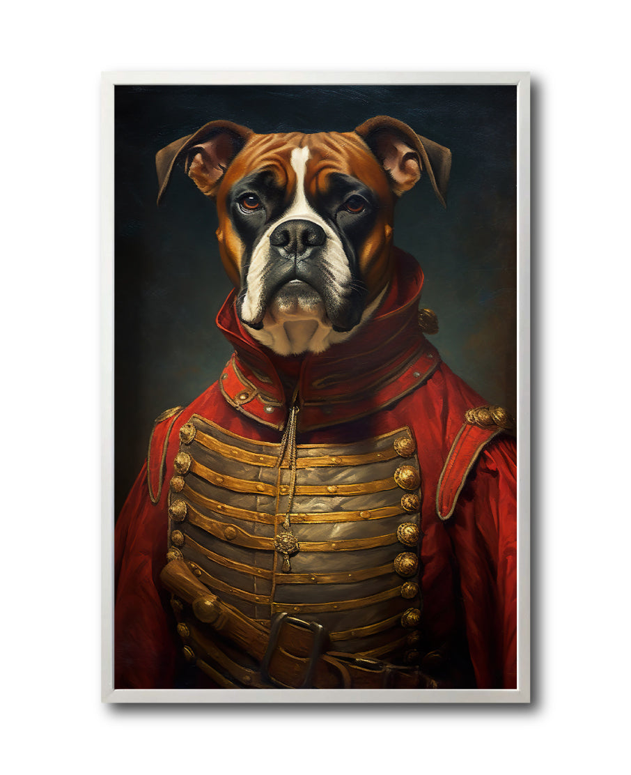 Cuadro Decorativo Perros Epoca 020 - Boxer Aristócrata