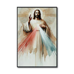 Cargar imagen en el visor de la galería, Cuadro Decorativo - Religión 020 - Jesus Señor de la Misericordia, Arte Bíblico Cristiano Abstracto
