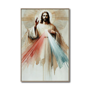 Cuadro Decorativo - Religión 020 - Jesus Señor de la Misericordia, Arte Bíblico Cristiano Abstracto