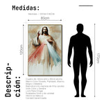 Cargar imagen en el visor de la galería, Cuadro Decorativo - Religión 020 - Jesus Señor de la Misericordia, Arte Bíblico Cristiano Abstracto
