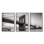 Cargar imagen en el visor de la galería, Set Cuadros Decorativos NY 021 - Triptico Puente de Brooklyn Nueva York

