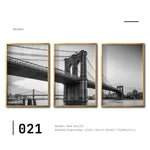 Cargar imagen en el visor de la galería, Set Cuadros Decorativos NY 021 - Triptico Puente de Brooklyn Nueva York
