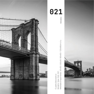 Set Cuadros Decorativos NY 021 - Triptico Puente de Brooklyn Nueva York