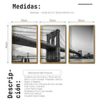 Cargar imagen en el visor de la galería, Set Cuadros Decorativos NY 021 - Triptico Puente de Brooklyn Nueva York
