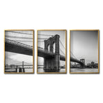 Cargar imagen en el visor de la galería, Set Cuadros Decorativos NY 021 - Triptico Puente de Brooklyn Nueva York
