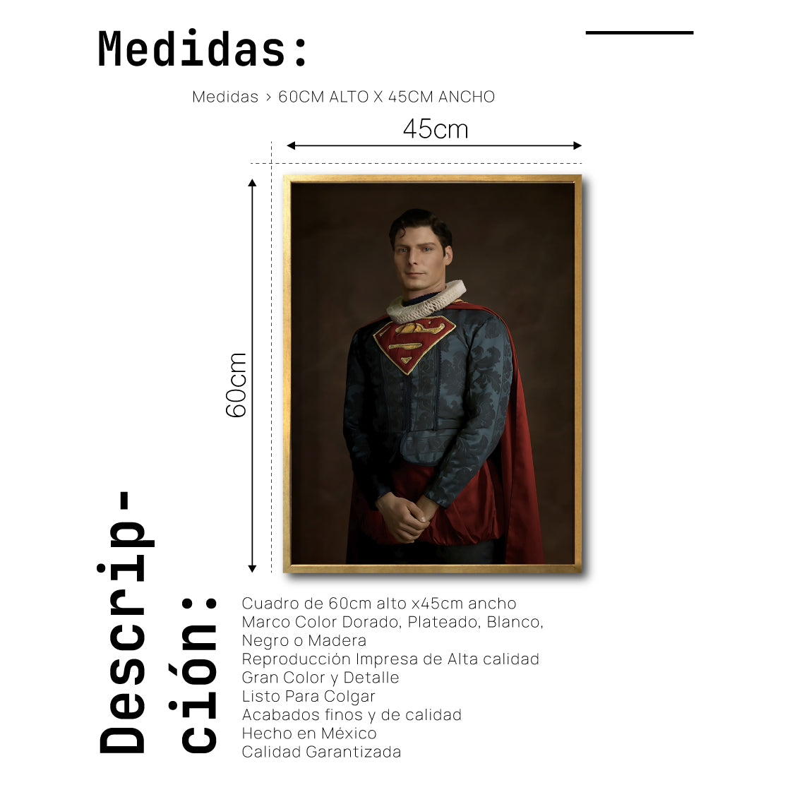 Cuadro Decorativo Personajes Época 021 Superhéroes Supermán