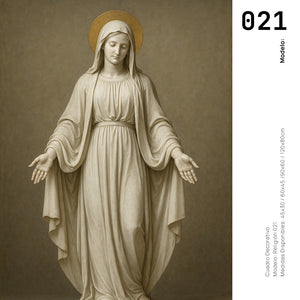 Cuadro Decorativo - Religion 021 - Virgen María Arte Bíblico Abstracto