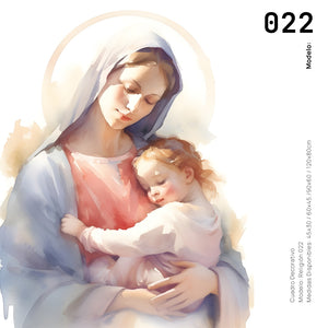 Cuadro Decorativo - Religion 022 - Virgen María, Arte Bíblico Abstracto