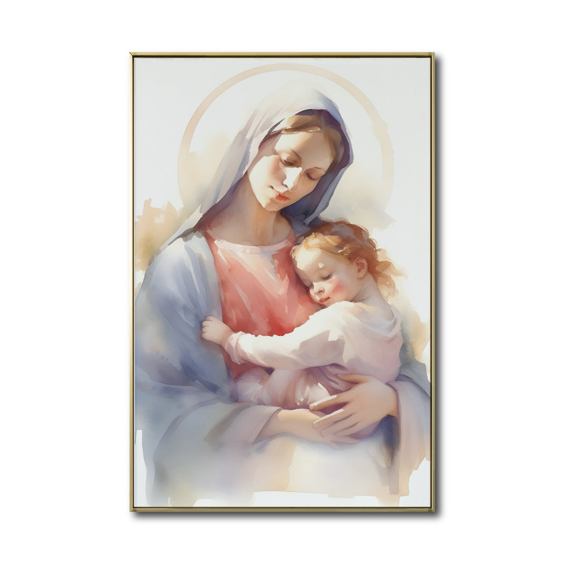 Cuadro Decorativo - Religion 022 - Virgen María, Arte Bíblico Abstracto