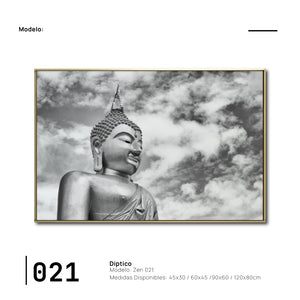 Cuadro Decorativo - Zen 021 - Escultura de Buda