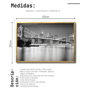 Cuadro Decorativo NY 022 - Puente de Brooklyn Nueva York