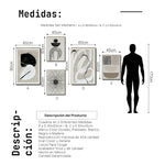 Cargar imagen en el visor de la galería, Set Cuadros Decorativos Abstracto Negro Arena 2 - 226A - 5piezas Arte Moderno Estilo Nordico Boho Tonos Neutros
