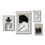 Cargar imagen en el visor de la galería, Set Cuadros Decorativos Abstracto Negro Arena 2 - 226B - 4piezas Arte Moderno y Elegante Estilo Nordico Boho en Tonos Neutros
