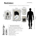 Cargar imagen en el visor de la galería, Set Cuadros Decorativos Abstracto Negro Arena 2 - 226B - 4piezas Arte Moderno y Elegante Estilo Nordico Boho en Tonos Neutros
