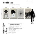 Cargar imagen en el visor de la galería, Set Cuadros Decorativos Abstracto Negro Arena 2 - 226C - 4piezas Arte Moderno y Elegante Estilo Nordico Boho en Tonos Neutros
