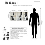 Cargar imagen en el visor de la galería, Set Cuadros Decorativos Abstracto Negro Arena 2-227 - Triptico Moderno y Elegante Arte Minimalista Estilo Nordico en Tonos Neutros
