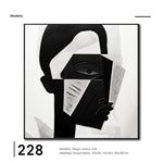 Cargar imagen en el visor de la galería, Cuadro Decorativo Abstracto Negro Arena 2-228 Rostro Moderno Cubismo Estilo Nordico Arte Minimalista
