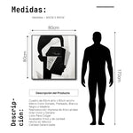 Cargar imagen en el visor de la galería, Cuadro Decorativo Abstracto Negro Arena 2-228 Rostro Moderno Cubismo Estilo Nordico Arte Minimalista
