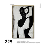 Cargar imagen en el visor de la galería, Cuadro Decorativo Abstracto Negro Arena 2-229 Silueta Femenina Minimalista  Arte Lineal Tribal
