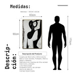 Cargar imagen en el visor de la galería, Cuadro Decorativo Abstracto Negro Arena 2-229 Silueta Femenina Minimalista  Arte Lineal Tribal
