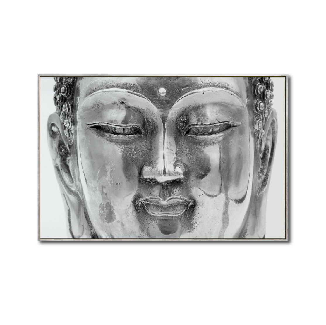 Cuadro Decorativo -  Zen 022 - Cabeza de Buda en Blanco y Negro