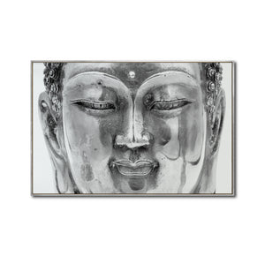 Cuadro Decorativo -  Zen 022 - Cabeza de Buda en Blanco y Negro