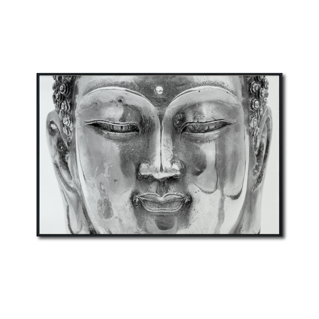 Cuadro Decorativo -  Zen 022 - Cabeza de Buda en Blanco y Negro