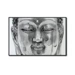 Cargar imagen en el visor de la galería, Cuadro Decorativo -  Zen 022 - Cabeza de Buda en Blanco y Negro
