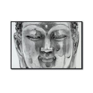 Cuadro Decorativo -  Zen 022 - Cabeza de Buda en Blanco y Negro