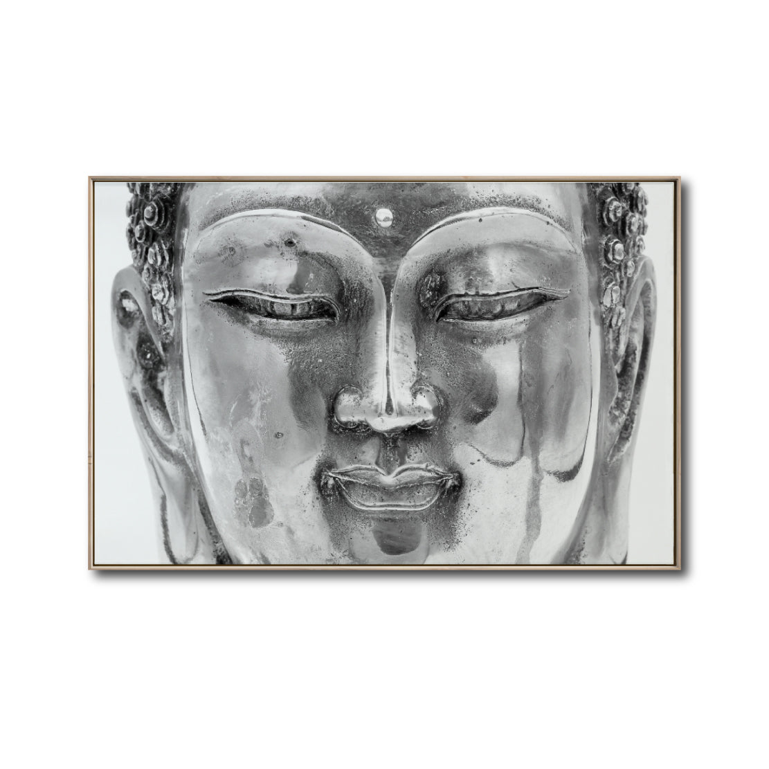 Cuadro Decorativo -  Zen 022 - Cabeza de Buda en Blanco y Negro