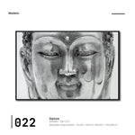 Cargar imagen en el visor de la galería, Cuadro Decorativo -  Zen 022 - Cabeza de Buda en Blanco y Negro
