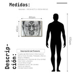 Cargar imagen en el visor de la galería, Cuadro Decorativo -  Zen 022 - Cabeza de Buda en Blanco y Negro

