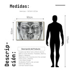 Cargar imagen en el visor de la galería, Cuadro Decorativo -  Zen 022 - Cabeza de Buda en Blanco y Negro
