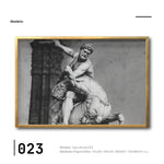 Cargar imagen en el visor de la galería, Cuadro decorativo de escultura moderno, minimalista y original. Blanco y negro
