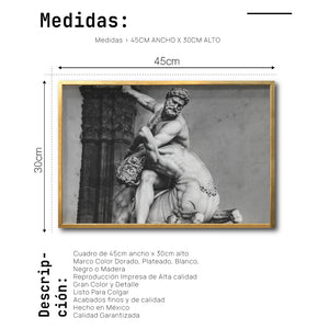 Cuadro Decorativo Esculturas 023 Hércules y el Centauro Neso