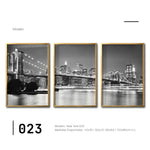 Cargar imagen en el visor de la galería, Set Cuadros Decorativos NY 023 - Triptico Puente de Brooklyn Nueva York
