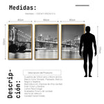 Cargar imagen en el visor de la galería, Set Cuadros Decorativos NY 023 - Triptico Puente de Brooklyn Nueva York
