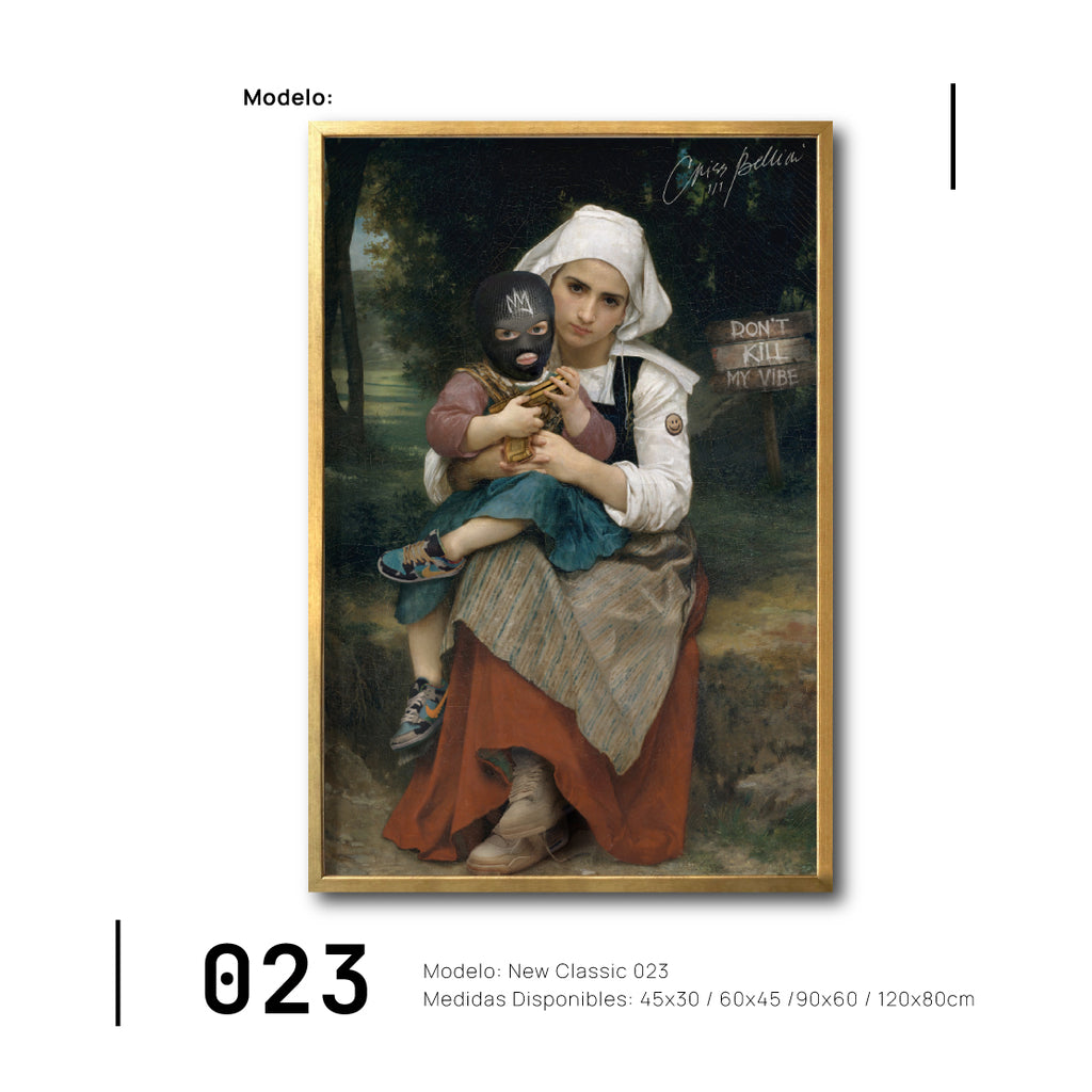 Compra cuadro decorativo Canvas Clásico Madre e hijo para tu Sala en CDMX. Galería314. 023. Cuadro Vintage, elegante, bonito y barato.