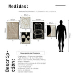 Cargar imagen en el visor de la galería, Set Cuadros Decorativos Abstracto Negro Arena 2 - 230A- 5piezas Arte Moderno Estilo Nordico Tonos Neutros
