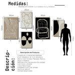 Cargar imagen en el visor de la galería, Set Cuadros Decorativos Abstracto Negro Arena 2 - 230A- 5piezas Arte Moderno Estilo Nordico Tonos Neutros
