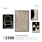 Cargar imagen en el visor de la galería, Set Cuadros Decorativos Abstracto Negro Arena 2 - 230 B - 4piezas Arte Moderno y Minimalista Estilo Nordico Tonos Neutros
